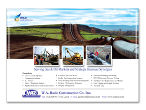 Advertisement Design 1/2 Page - Trade Magazine for a Gas & Oil General Engineering Contractor in CA | Diseño Publicitario por Gayan