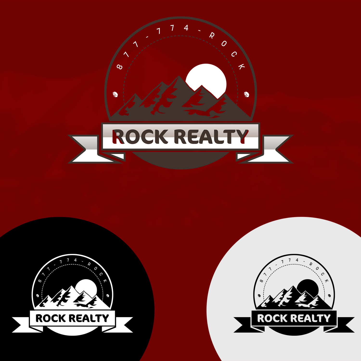 Diseño de Logo por Adeel Hanif® para Rock Realty | Diseño #3715252