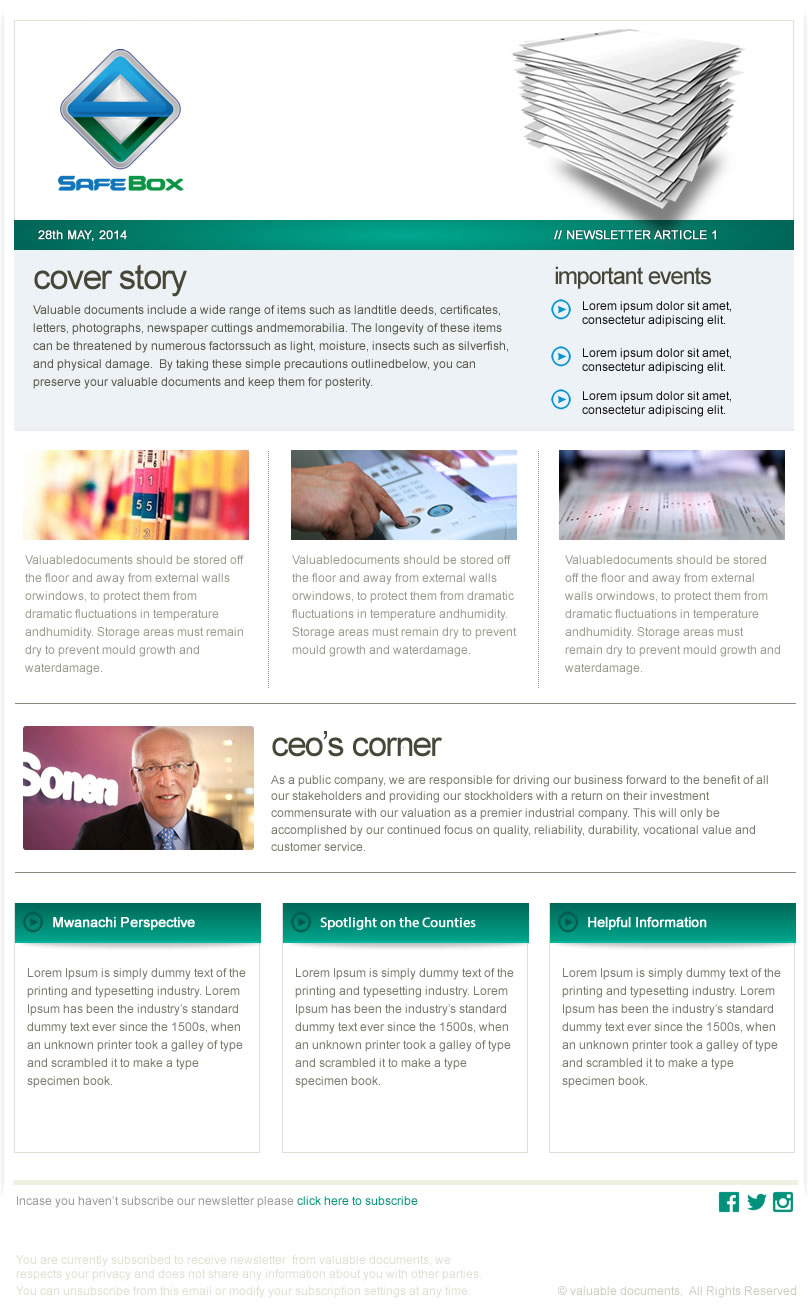 Newsletter Design by incisesolutions for this project | Design #3817302