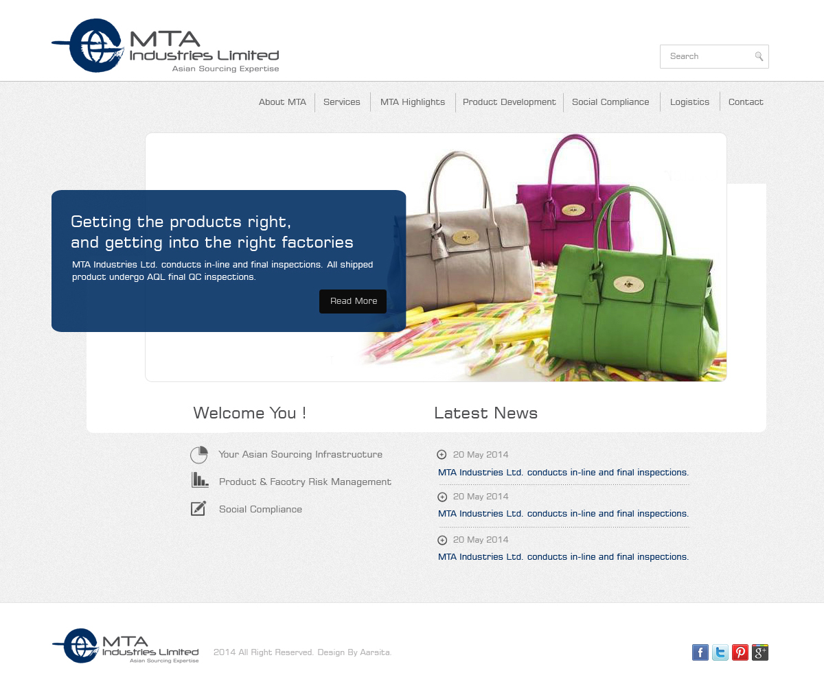 Web Design by aarsita for MTA Industries | Design: #3740034