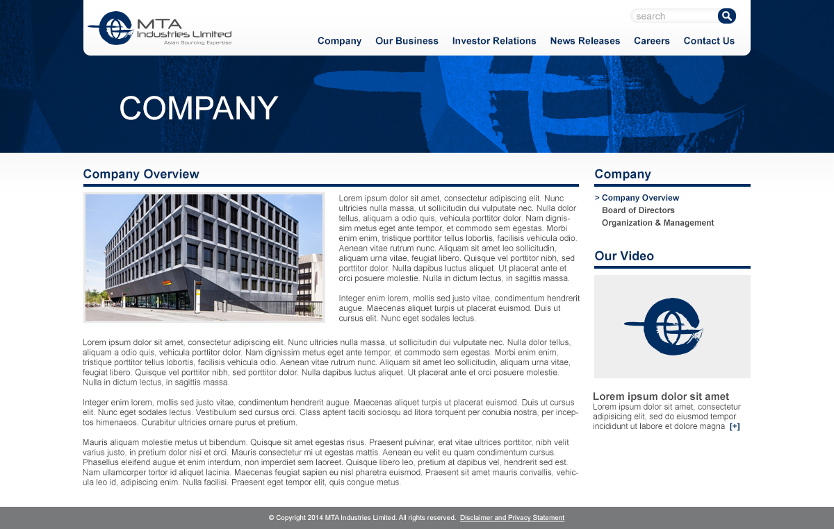 Web Design by markiez for MTA Industries | Design #3734139
