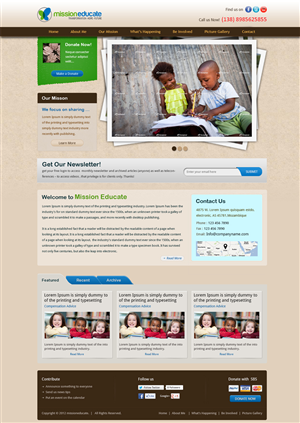 Web Design - Mission Educate Non-Profit Organisation | Web Design by Mayank Patel