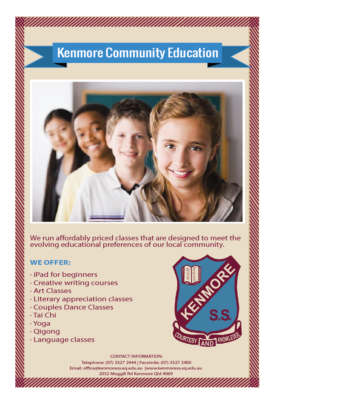Poster Design by alex989 for Kenmore Community Education | Design #3726580