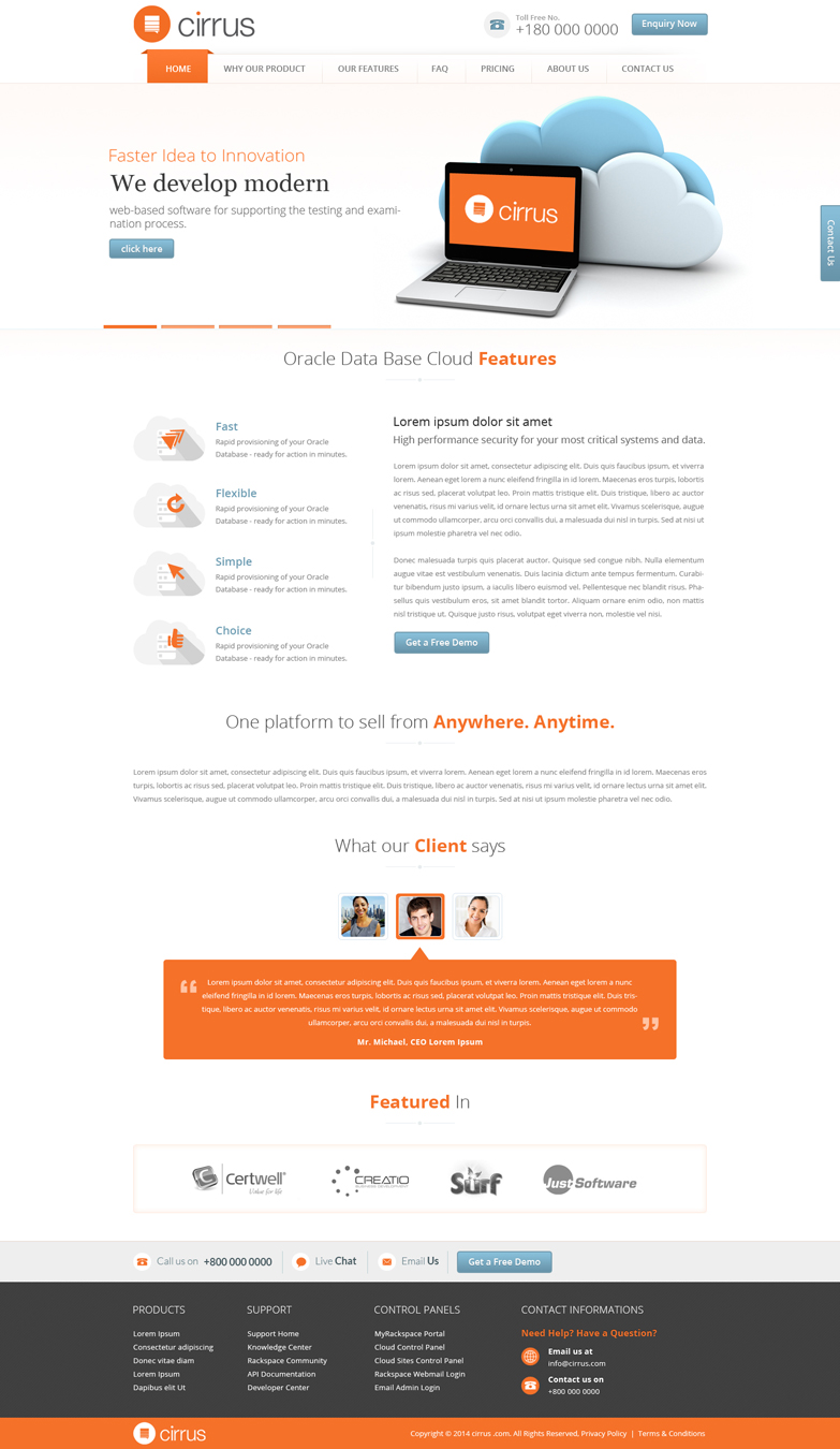 Web Design by Hashim Creetto for Cirrus BV | Design #3743563