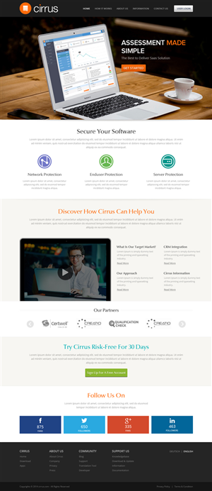 Diseño Web por OM para Cirrus BV | Diseño: #3742048