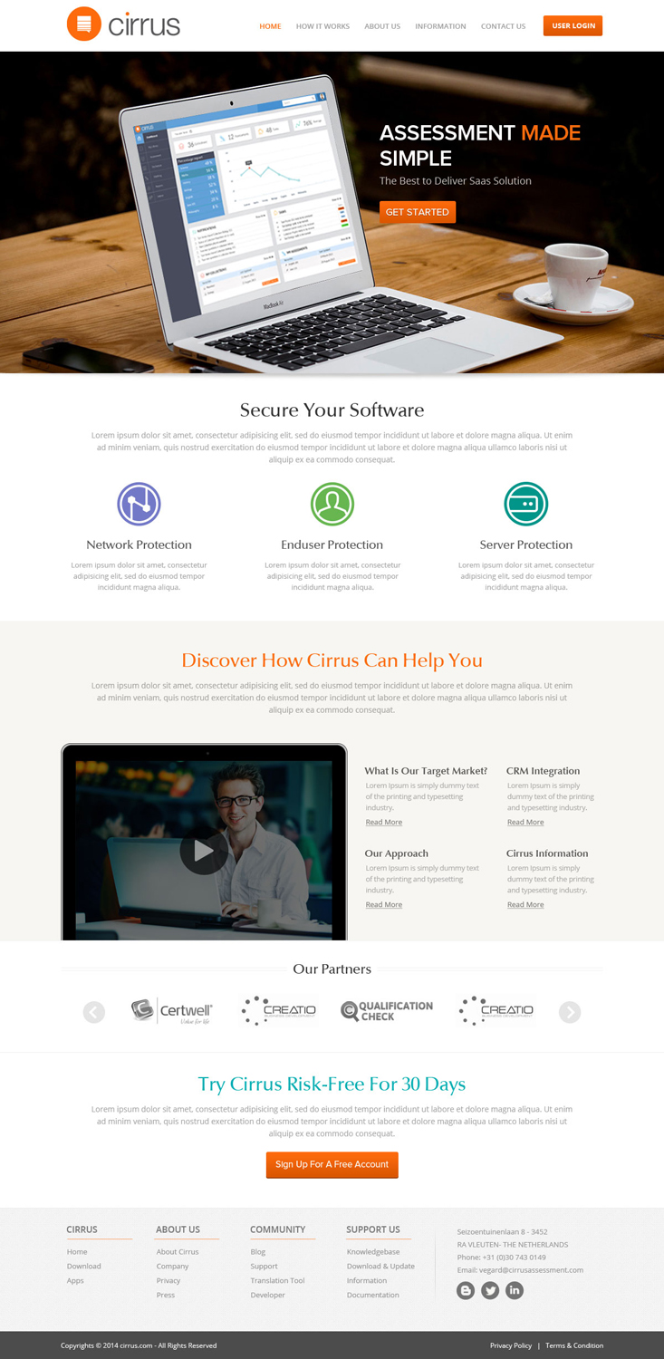 Diseño Web por OM para Cirrus BV | Diseño: #3764271