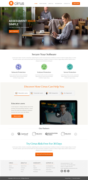 Diseño Web por OM para Cirrus BV | Diseño: #3767388
