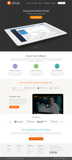 Diseño Web por OM para Cirrus BV | Diseño: #3767412
