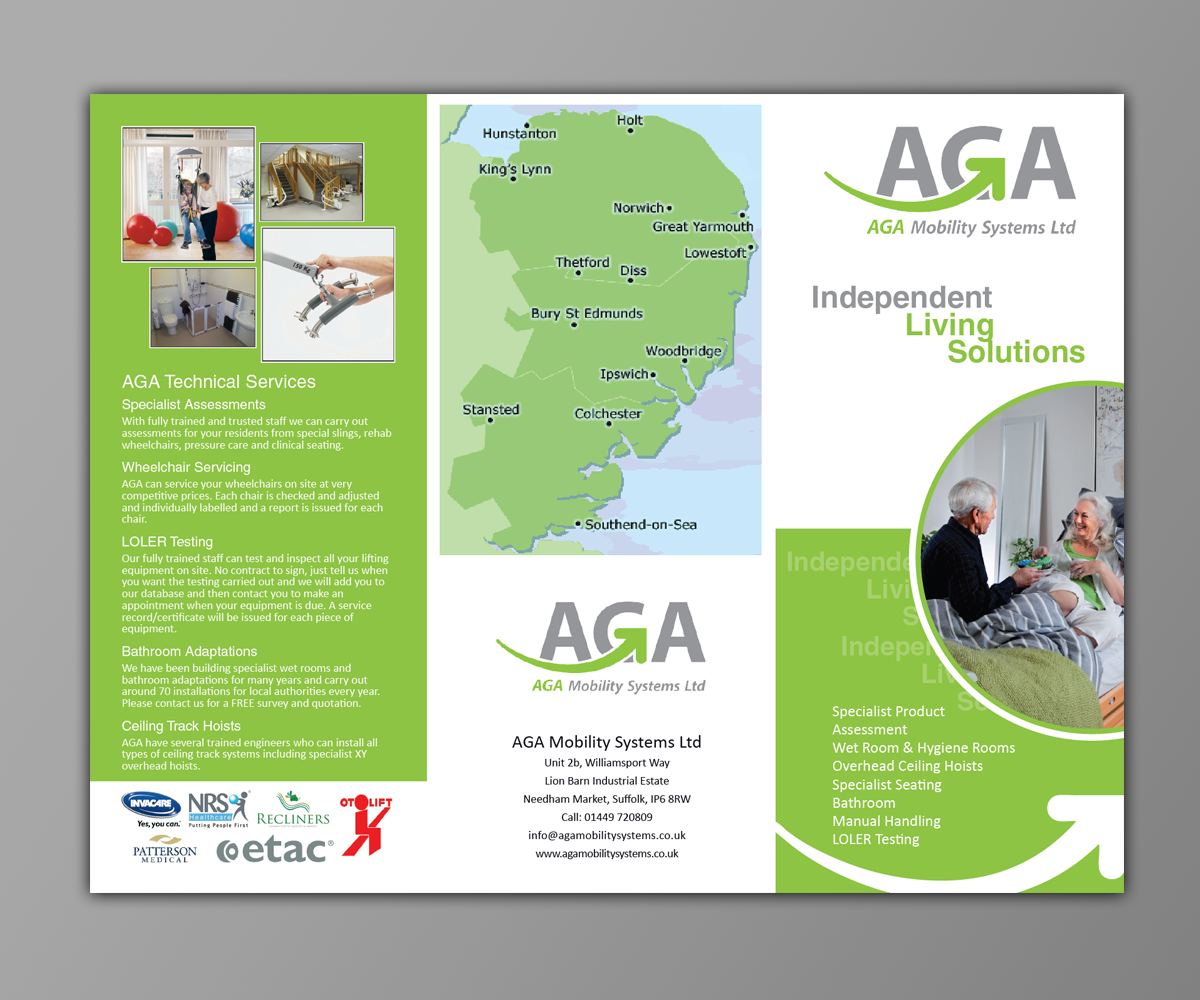 Brochure Design by kousik for aga mobility systems | Design #3766417