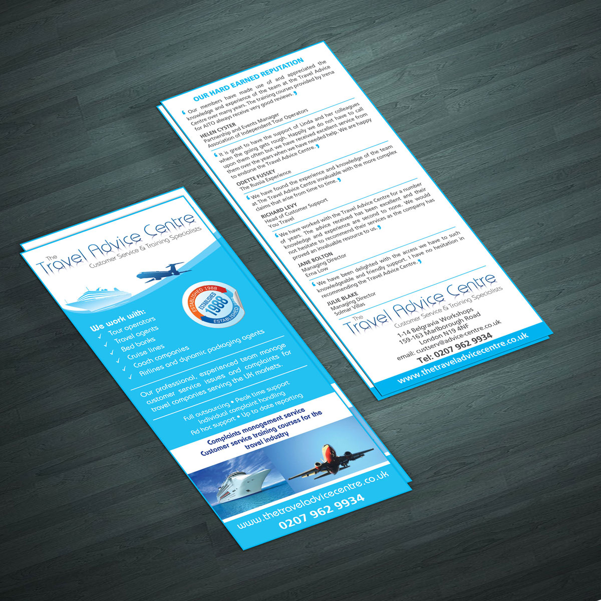 Flyer Design by Ramchander for The Travel Advice Centre | Design #3818726