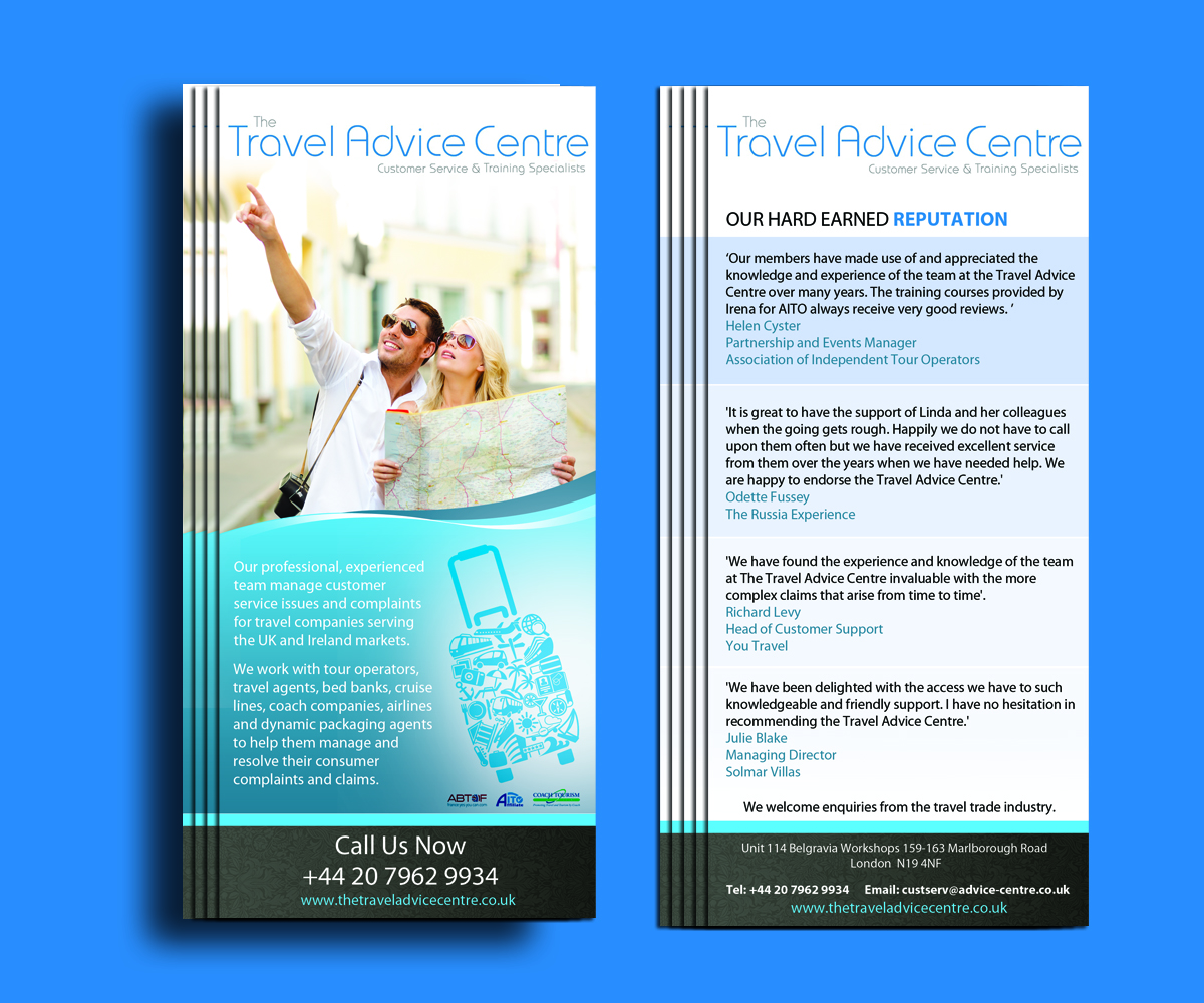 Flyer Design by uk for The Travel Advice Centre | Design #3776835
