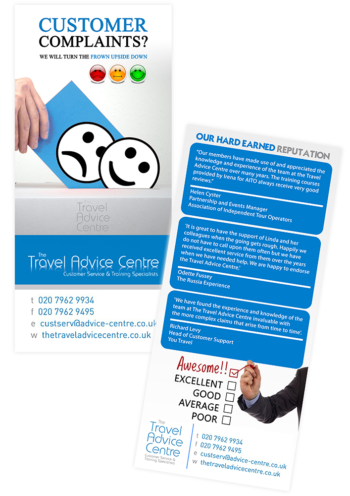 Flyer Design by creationz2011 for The Travel Advice Centre | Design #3789814