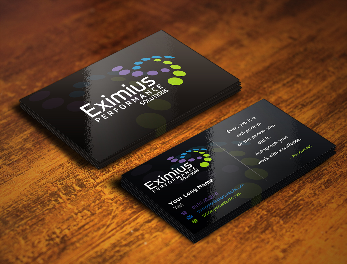 Business Card Design by INDIAN_Ashok for Eximius Performance Solutions | Design #3725442