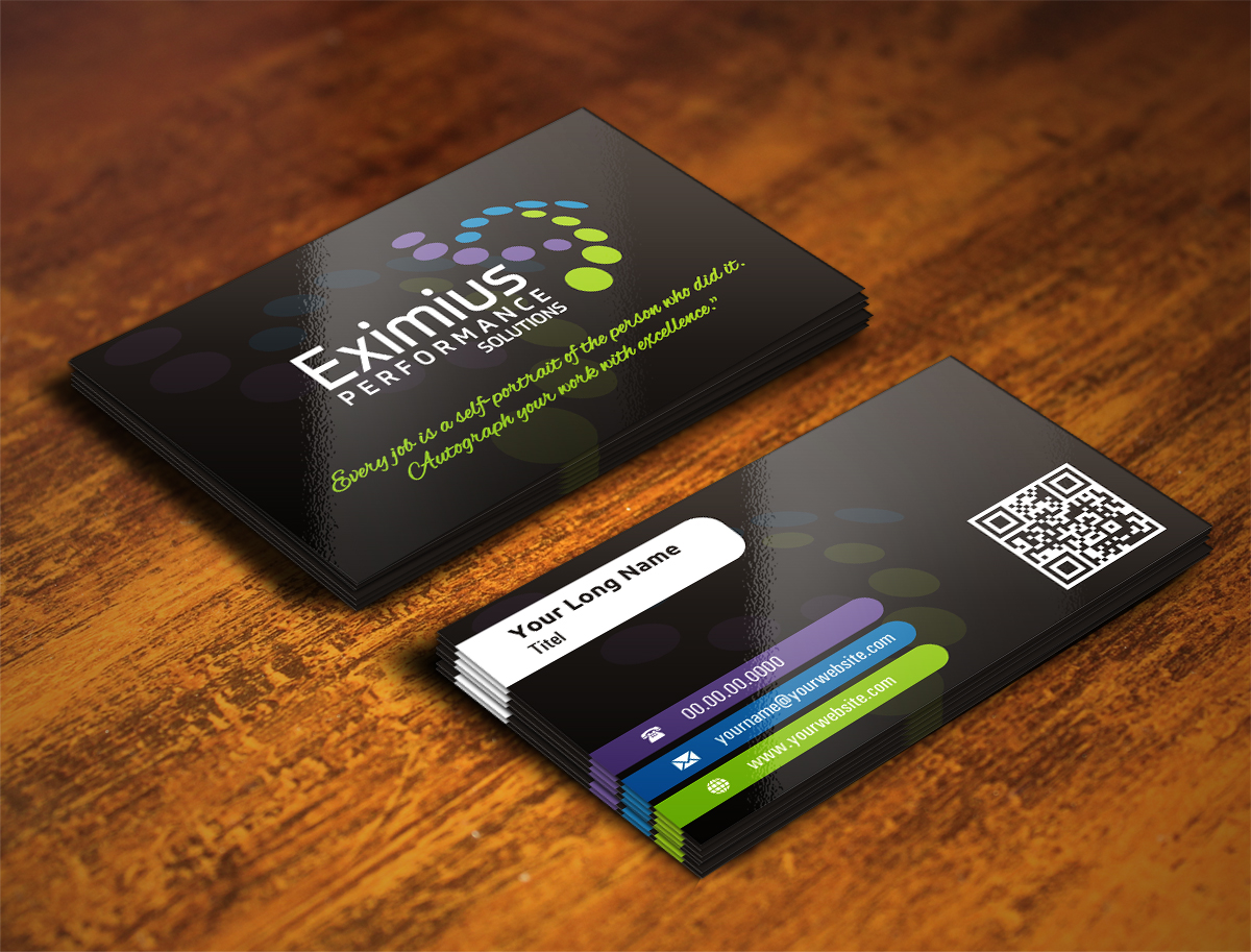 Business Card Design by INDIAN_Ashok for Eximius Performance Solutions | Design #3728945