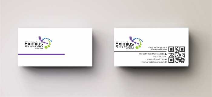 Business Card Design by AwsomeD for Eximius Performance Solutions | Design #3726057