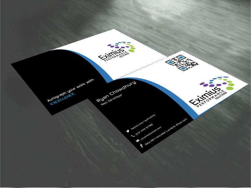 Business Card Design by AwsomeD for Eximius Performance Solutions | Design #3731666