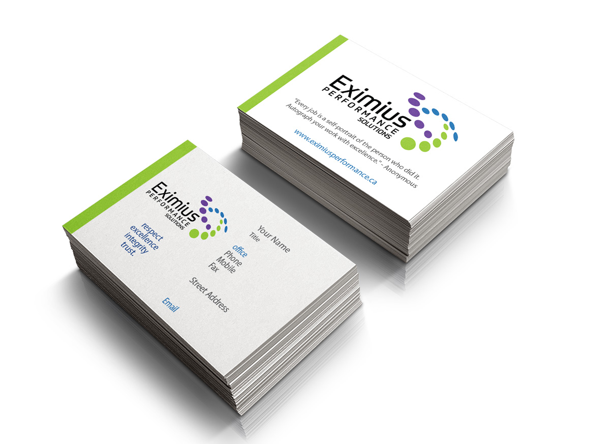 Business Card Design by Seoirse for Eximius Performance Solutions | Design #3735726