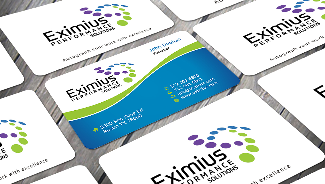 Business Card Design by SKYdesign for Eximius Performance Solutions | Design #3736170