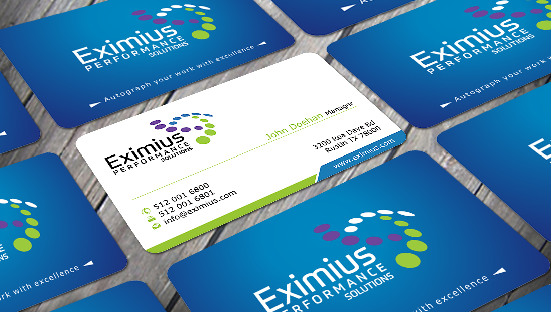 Business Card Design by SKYdesign for Eximius Performance Solutions | Design #3736185