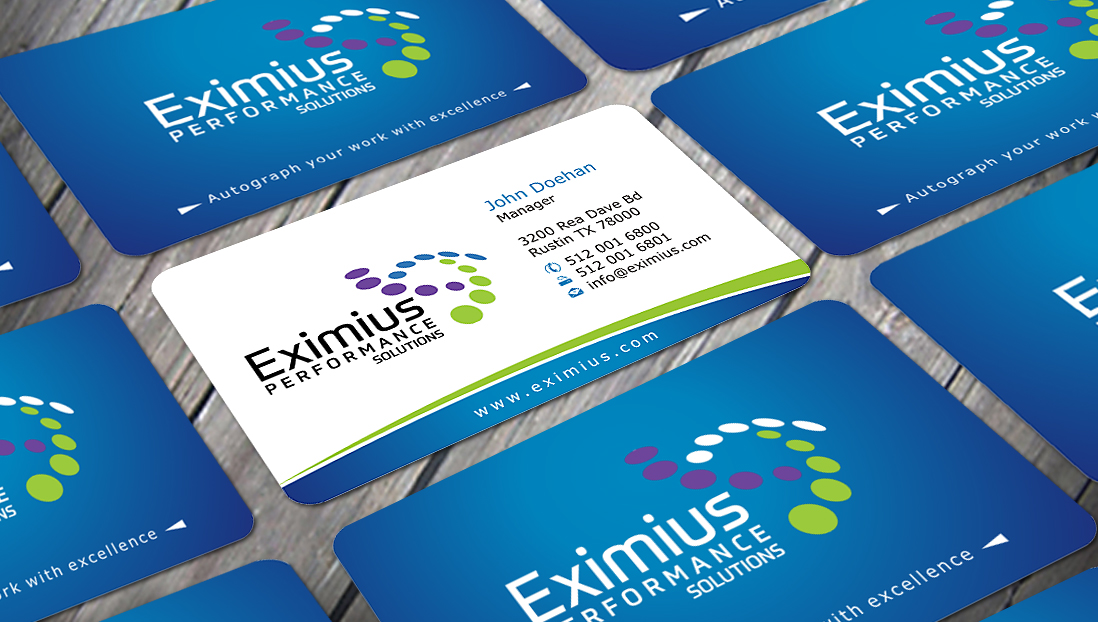 Business Card Design by SKYdesign for Eximius Performance Solutions | Design #3736206