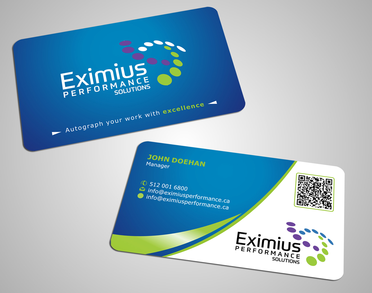 Business Card Design by SKYdesign for Eximius Performance Solutions | Design #3767582