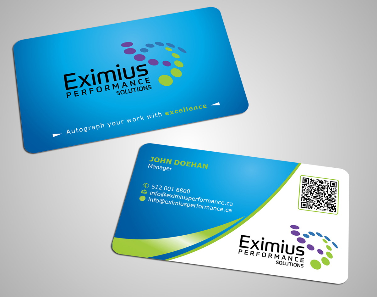 Business Card Design by SKYdesign for Eximius Performance Solutions | Design #3787822