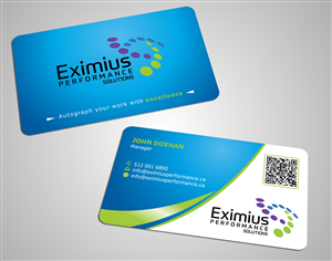 Business Card Design by SKYdesign for Eximius Performance Solutions | Design: #3787822