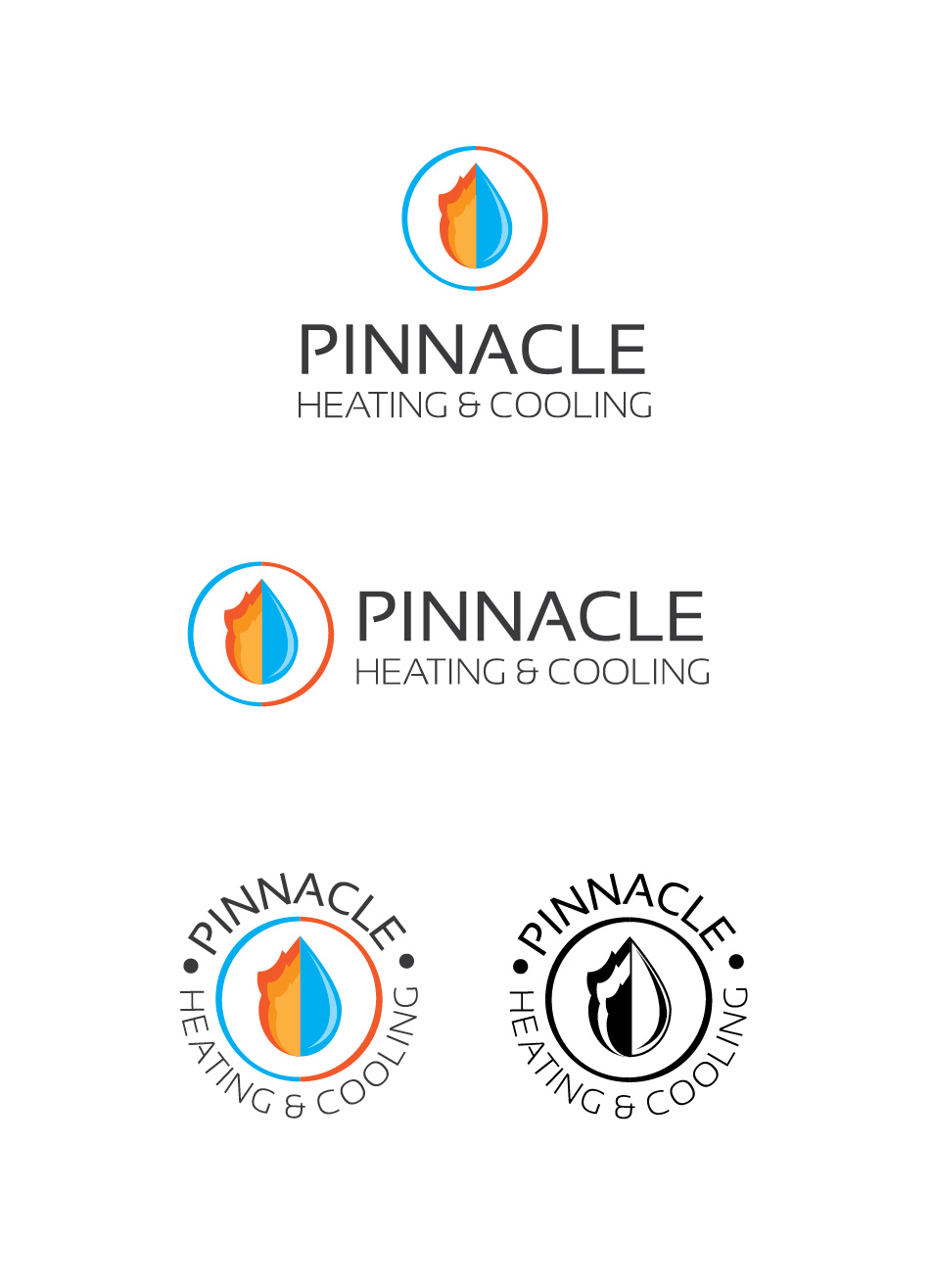 Logo Design by ana000 for pinnacle htg & clg | Design #3770822