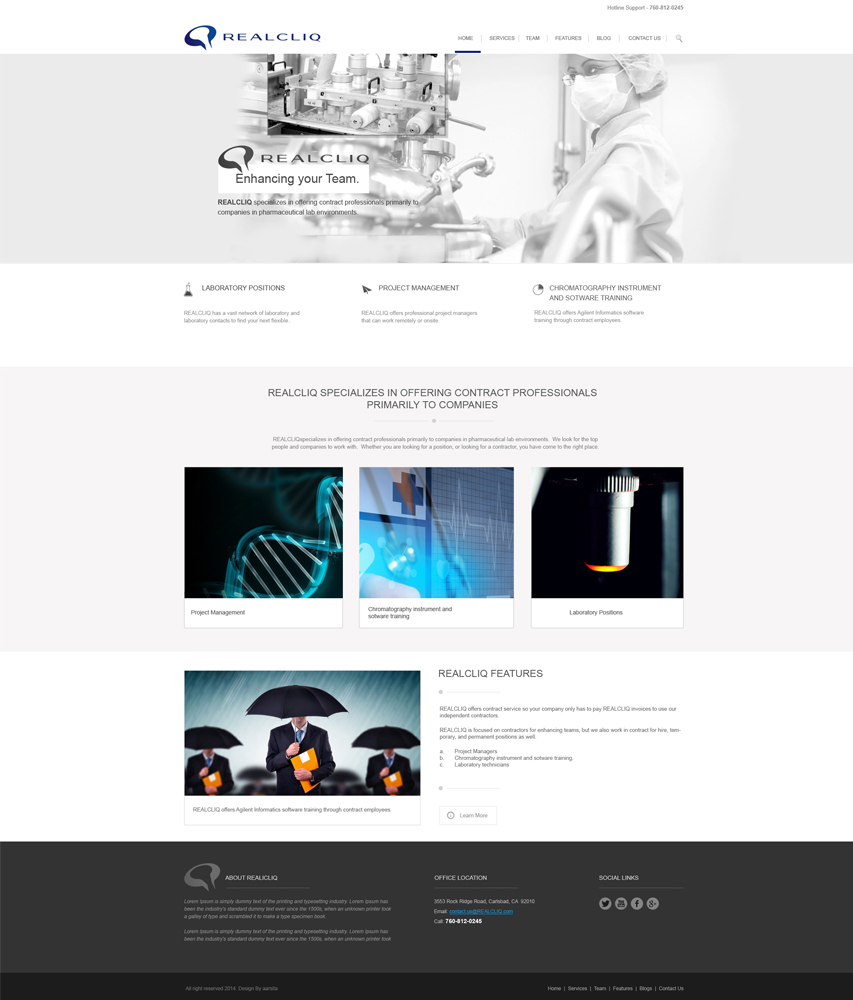 Web Design by aarsita for Reacliq Inc. | Design #3737753