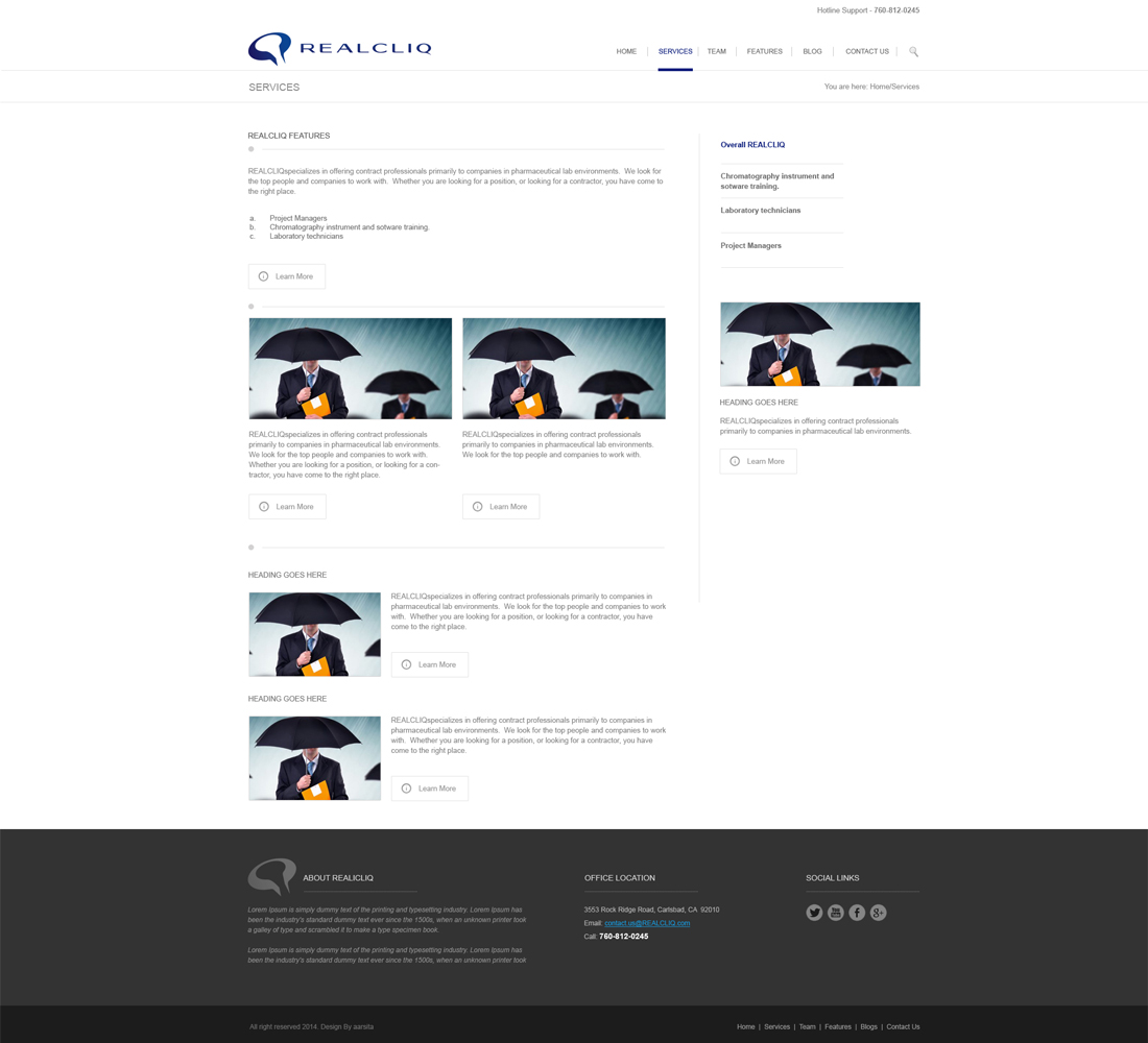 Web Design by aarsita for Reacliq Inc. | Design #3738246