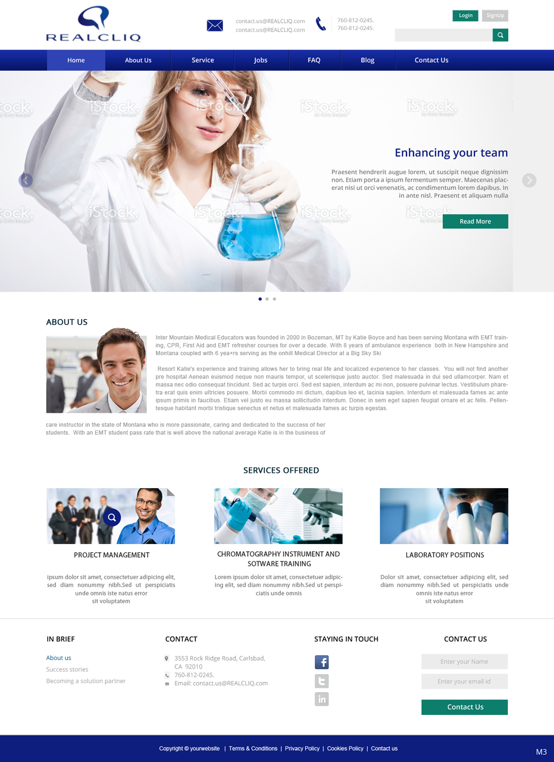 Web Design by pb for Reacliq Inc. | Design #3731133