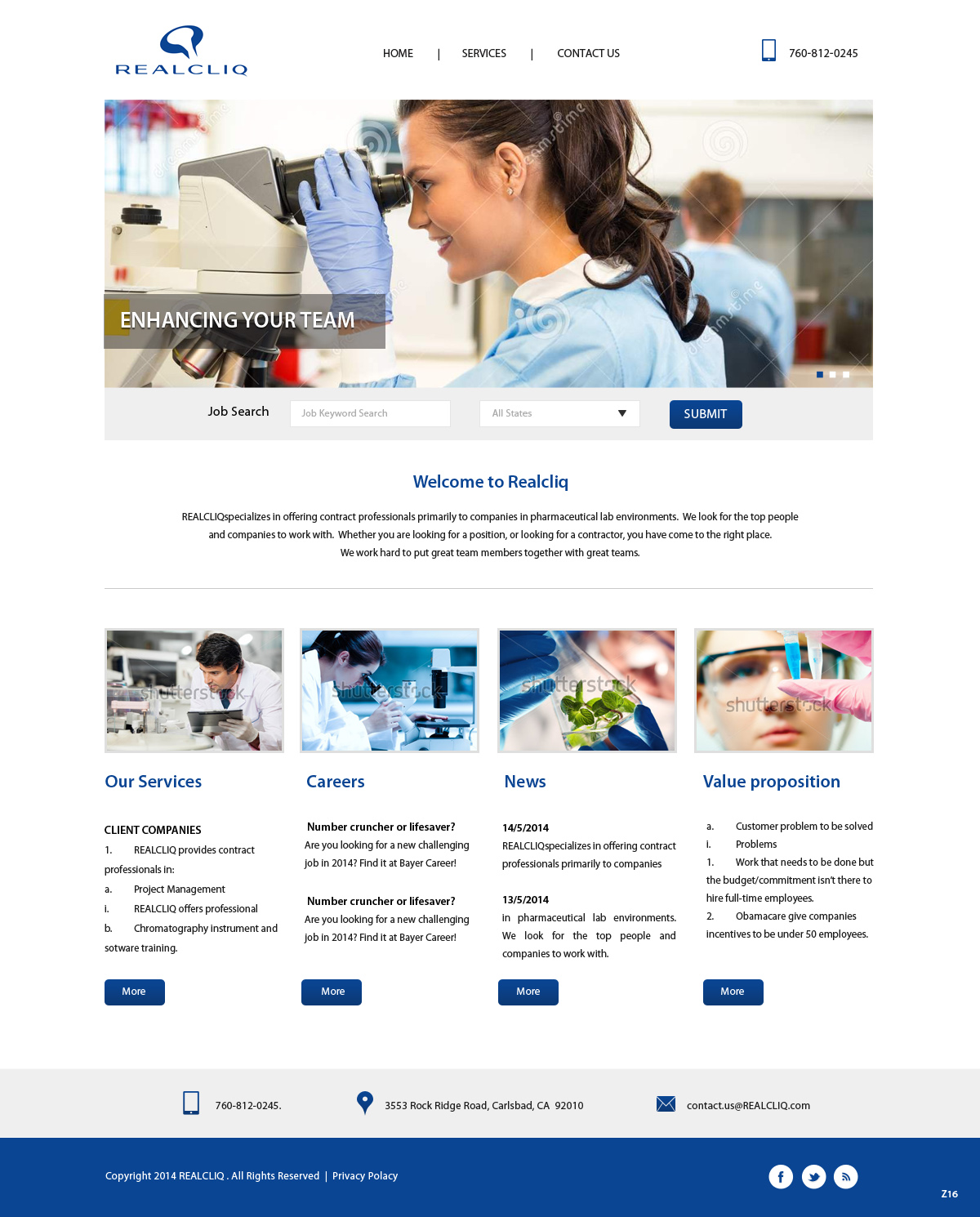 Web Design by pb for Reacliq Inc. | Design #3732198