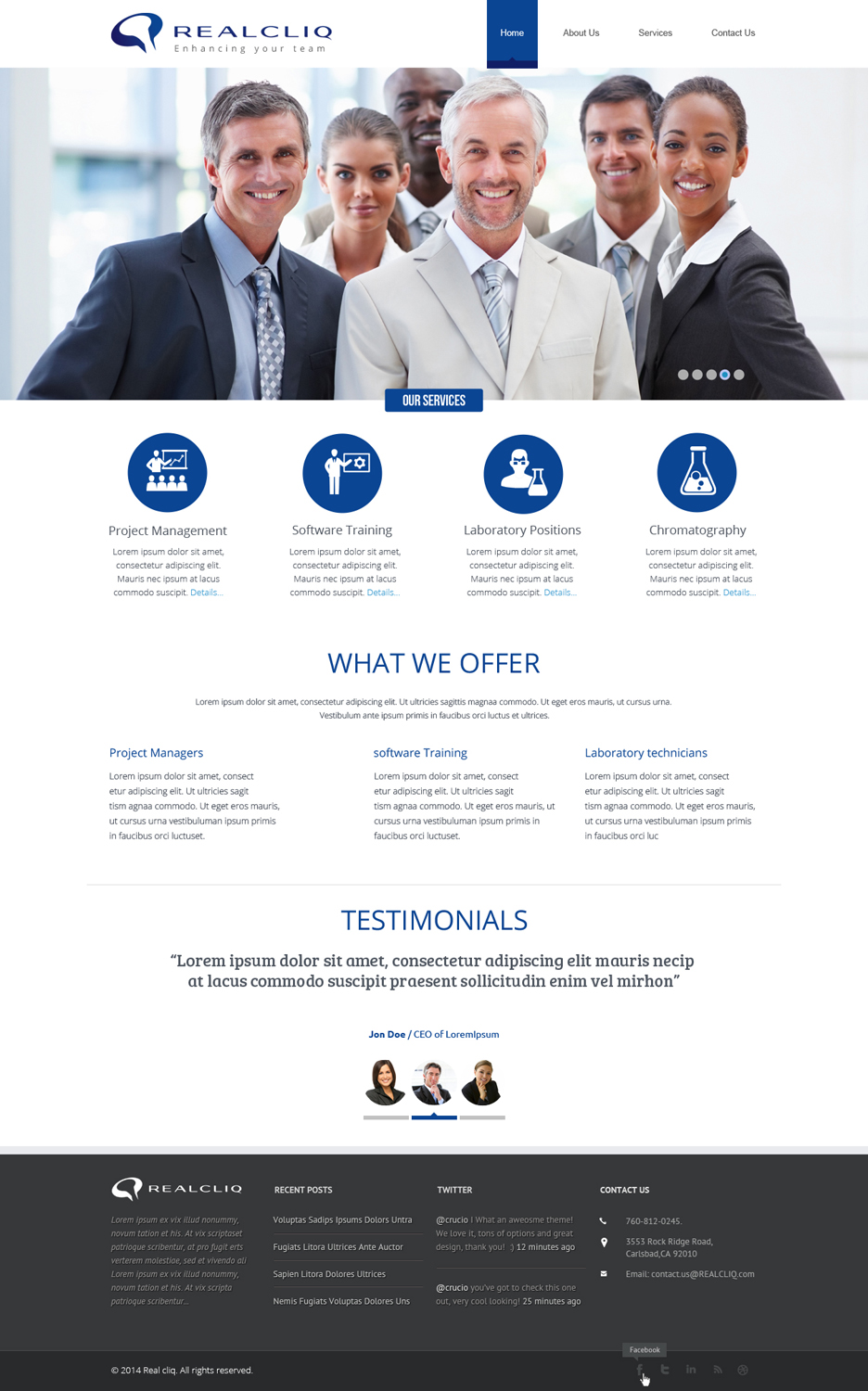 Web Design by OM for Reacliq Inc. | Design #3767594