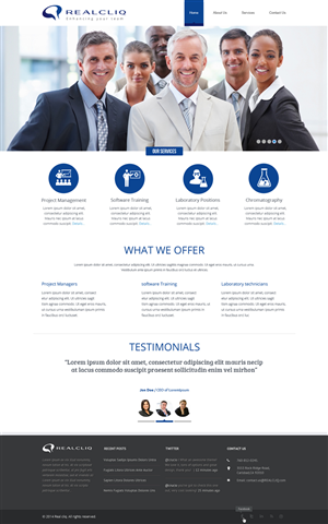 Web Design by OM for Reacliq Inc. | Design: #3767594