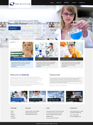 Web Design by OM for Reacliq Inc. | Design: #3780180