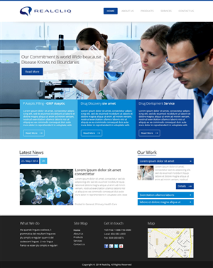 A professional business to business web site for a contract agency called REALCLIQ. | Web-Design von OM