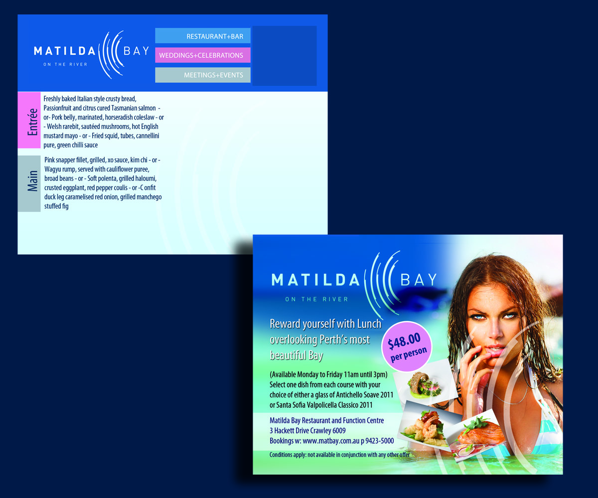 Diseño de Postal por uk para Matilda Bay Restaurant and Function Centre | Diseño #3766164