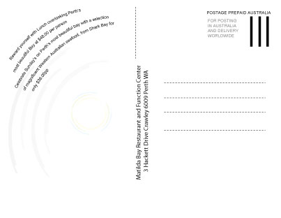 Postcard Design by MngqibisaP for Matilda Bay Restaurant and Function Centre | Design #3787408