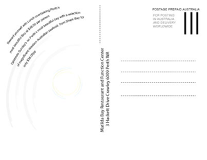 Postcard Design by MngqibisaP for Matilda Bay Restaurant and Function Centre | Design: #3787408