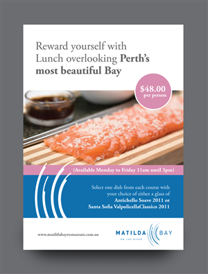 Postcard Design by rkailas for Matilda Bay Restaurant and Function Centre | Design: #3797680