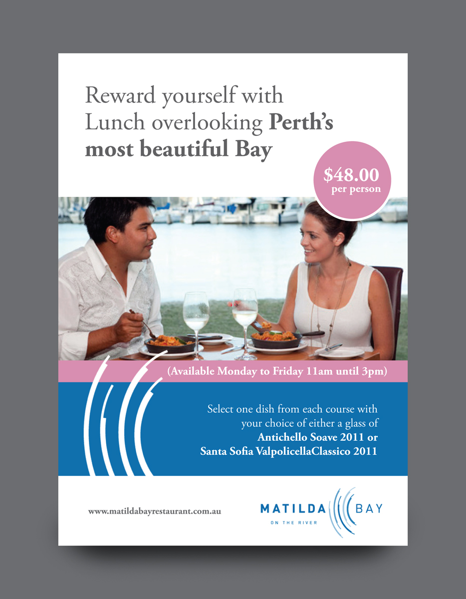 Diseño de Postal por rkailas para Matilda Bay Restaurant and Function Centre | Diseño #3797721