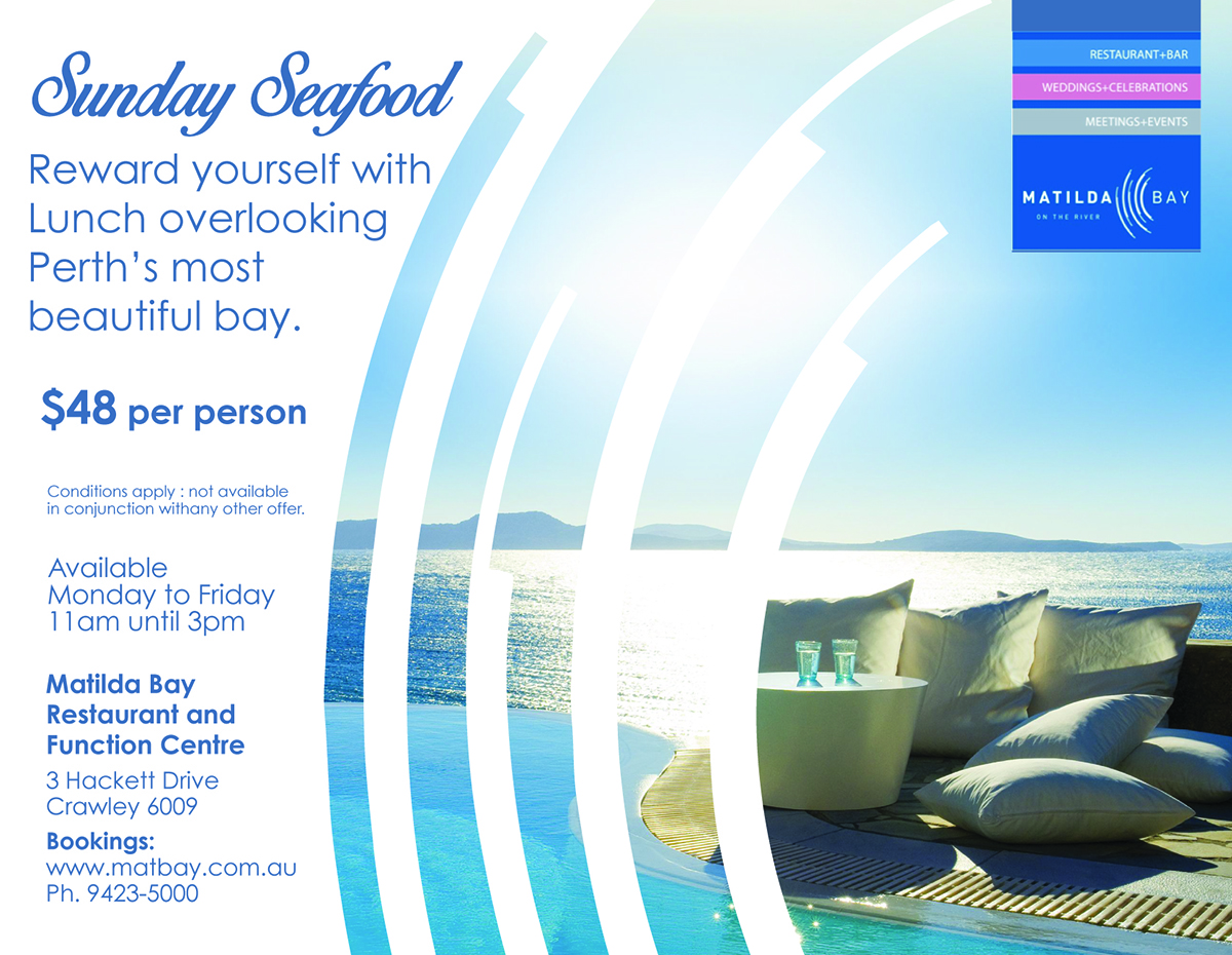 Postcard Design by Ingrid Jones for Matilda Bay Restaurant and Function Centre | Design #3743117