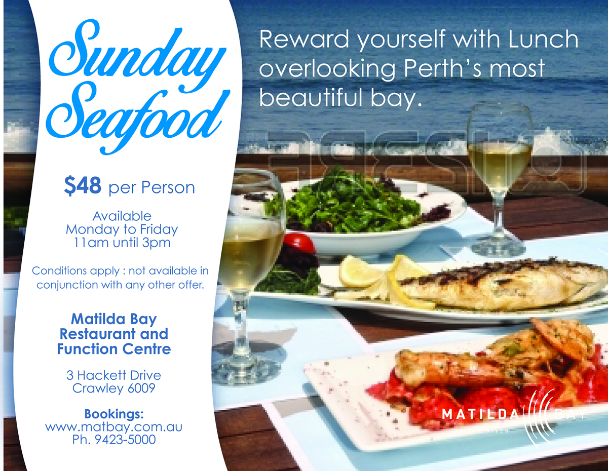 Postcard Design by Ingrid Jones for Matilda Bay Restaurant and Function Centre | Design #3743124