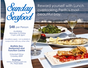 Postcard Design by Ingrid Jones for Matilda Bay Restaurant and Function Centre | Design: #3743124