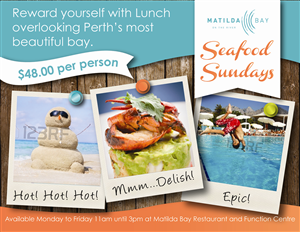 Postcard Design by Ingrid Jones for Matilda Bay Restaurant and Function Centre | Design: #3743128