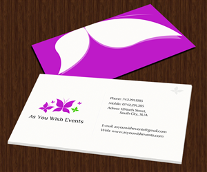 Design de Carte de Visite par Alexandra Sava pour As You Wish Events, Inc. | Design #3729954