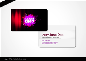 As you wish events, inc. business cards | Business Card Design by disign