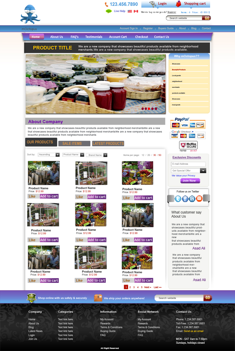 Web Design by Asad Ali for mOctopus | Design #1005671