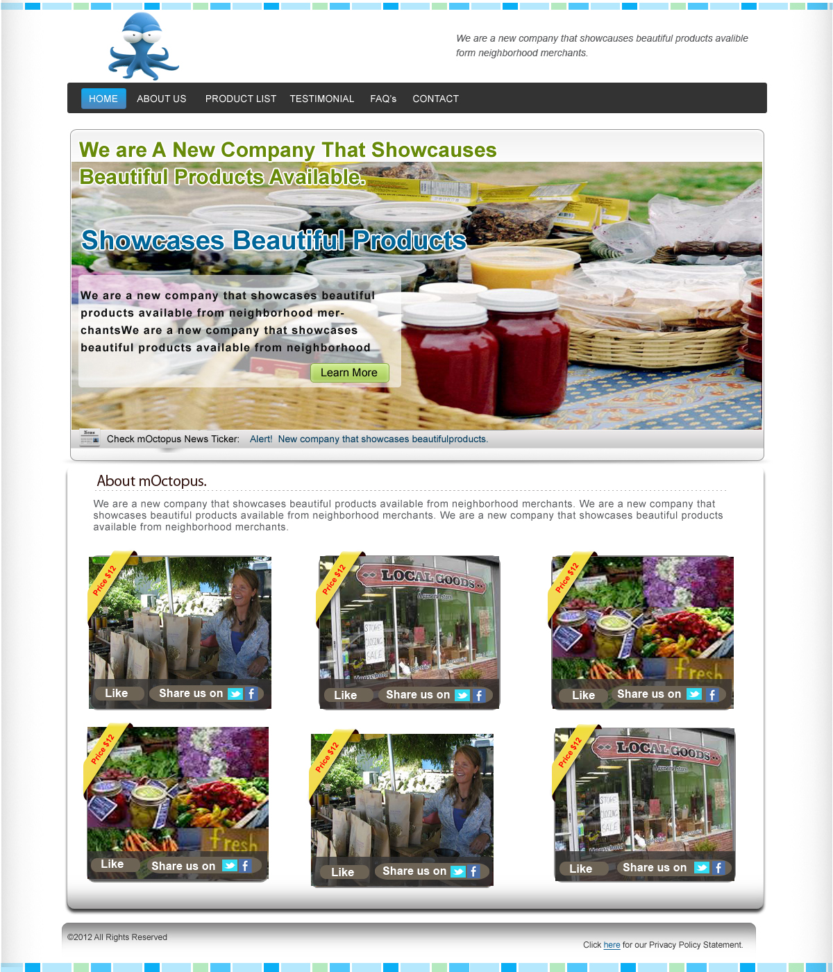 Web Design by Asad Ali for mOctopus | Design #1005683