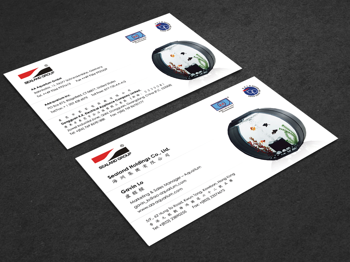 Visitenkarten-Design von Creative dreams für Sealand Holdings Co., Ltd.  | Design #3735507